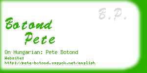 botond pete business card